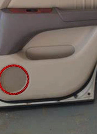 Red Carbon Fiber Interior Rear Door Speaker Cover Trim For Lexus RX300 1998-2003