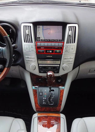 Red Carbon Fiber Navigation Control Trim For LEXUS RX330 RX350 2004-2009