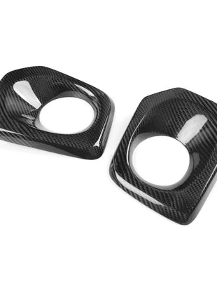 Real Dry Carbon Fiber Front Bumper Fog Light Lamp Cover For Toyota Tacoma 16-20