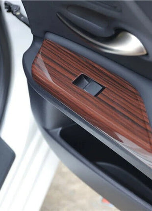 Window Lock Lift Panel Frame Trim 4* For Lexus ES250 300h 350 2019-2023 Red Wood