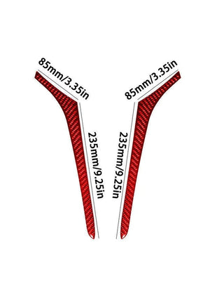 Red Carbon Fiber Shifter Console Side Cover Trim For Lexus RX330 RX350 2004-2009