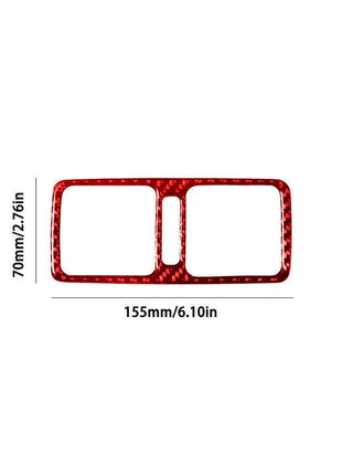 Red Carbon Fiber Rear Center Air Vent Cover Trim For Lexus RX300 1998-2003