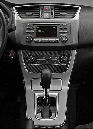 Carbon Fiber Central A/c Console Cover Trim For Nissan Sentra 2013-2019 Type A