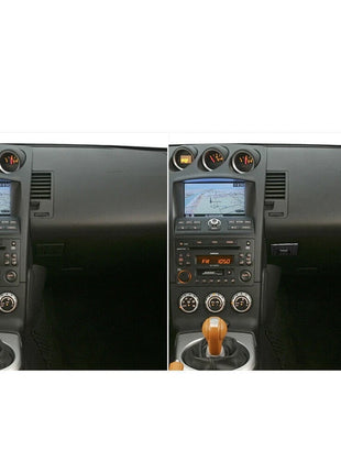 1set Carbon Fiber Interior Side Door Handle Trim Cover For Nissan 350z 2006-2009
