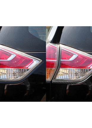 2X Carbon Fiber Rear Taillights eyebrows Cover Trim For Nissan Rogue 2014-2016