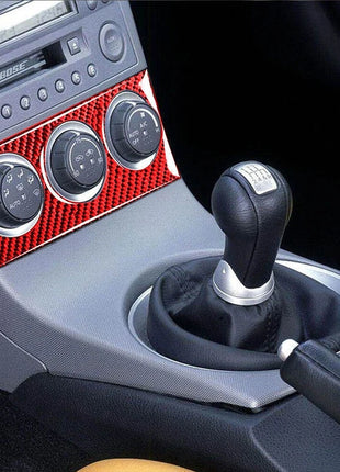 Red Carbon Fiber Conditioner Control Panel Trim Cover For Nissan 350z 2003-2005