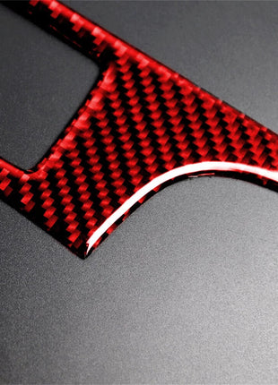 Red Carbon Fiber Window Lift Switch Button Trim For Bmw 3 Series E90 E92 2005-12