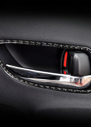 2Pcs Carbon Fiber Front Door Handle Cover Trim For Lexus IS250 300 350 2006-2012