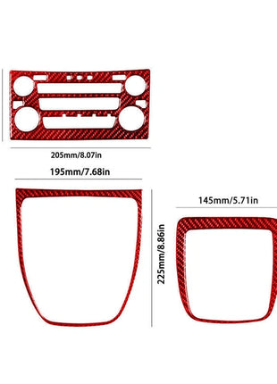 Red Carbon Fiber Interior Central Console Cover Trim For Lexus RX300 1998-2003