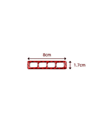 Red Carbon Fiber Memory Seat Control Cover Trim For Lexus CT200h 2011-2017