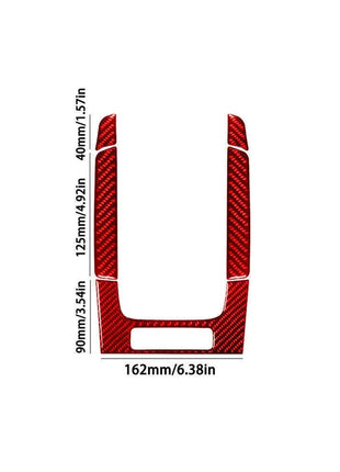 5Pcs Red Carbon Fiber Floor Console Panel Trim For LEXUS RX330 RX350 2004-2009