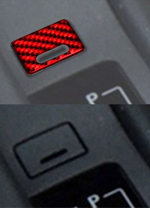 Red Carbon Fiber Gear Shift Button Cover Trim For Lexus RC300 350 200T 2015-2020