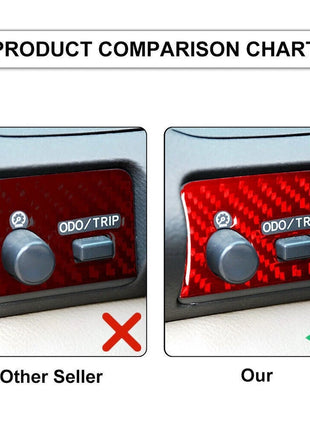 Red Carbon Fiber Interior Headlight Control Trim For Lexus RX330 350 2004-2009