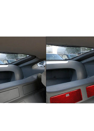 Red Carbon Fiber Rear Storage Box Sticker Trim Cover For Nissan 350Z 2006-2009