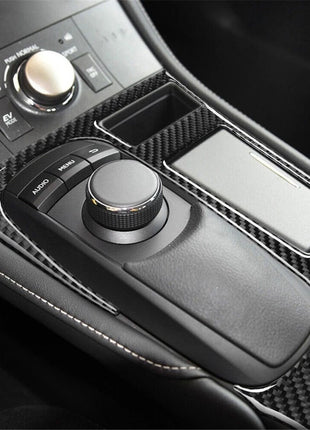 Carbon Fiber Interior Central Console Cover Trim For Lexus CT200 H 2011-2017