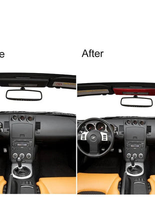 Red Top Reading Light Frame Trim Cover Carbon Fiber For Nissan 350z 2006-2009