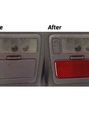 Red Carbon Fiber Interior Overhead Console Cover Trim For Lexus RX300 1998-2003