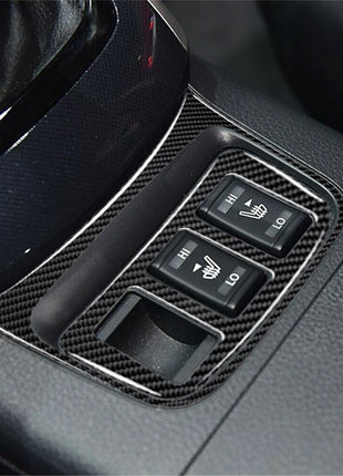 Carbon Fiber Seat Heat Buttons Frame Cover Trim For Nissan Sentra 2013-2019