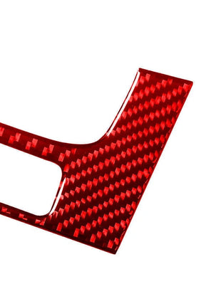Red Carbon Fiber Floor Console Storage Button Cove Trim For LEXUS RX330 RX350