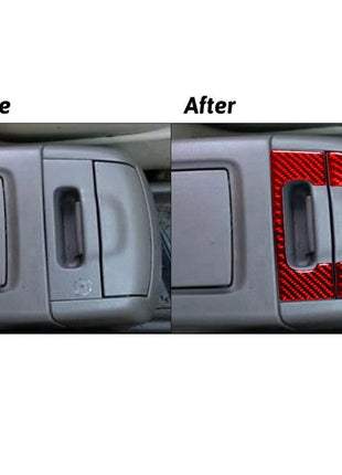 Red Carbon Fiber Interior Ashtray Cover Trim Sticker For Lexus RX300 1998-2003