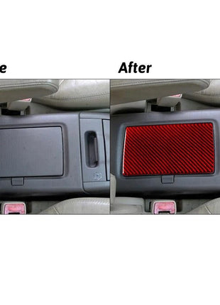 Red Carbon Fiber Interior Center Cupholder Cover Trim For Lexus RX300 1998-2003