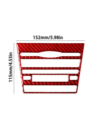 Red Carbon Fiber Radio Control Cover Trim Sticker For Lexus RX330 350 2004-2009