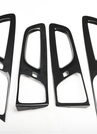 Deluxe鑱絠nner Door Handle Frame Cover 4pcs Fit For Volvo Xc60 2018 Carbon Fiber