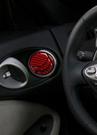 10pcs Red Carbon Fiber Side Air Vent Cover Trim Decor For Nissan 350z 2006-2009