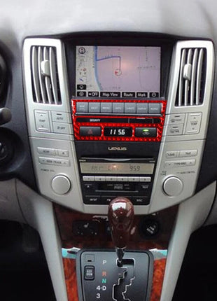 Red Carbon Fiber Navigation Control Trim For LEXUS RX330 RX350 2004-2009