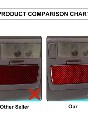Red Carbon Fiber Interior Overhead Console Cover Trim For Lexus RX300 1998-2003