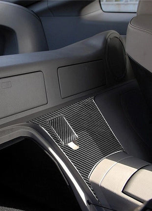Carbon Fiber Rear Center Console Panel Trim Cover For Nissan 350Z 2003-2009