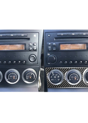 Carbon Fiber Conditioner Control Panel Trim Cover Fit For Nissan 350z 2003-2005