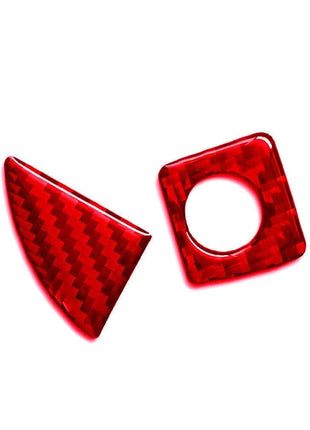 Red For Lexus IS250-350 2006-2012 Carbon Fiber Inner Glove Box Handle Cover Trim