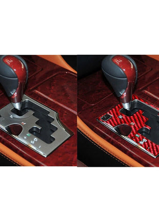 Red Carbon Fiber Gear Shift Panel Trim Cover For Lexus GS 300 350 2006-11 Type B