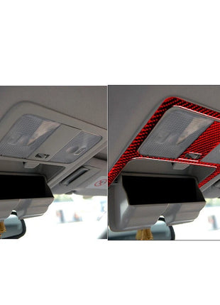 Red Carbon Fiber Reading Light Decoration Trim Cover For Nissan 350Z 2006-2009