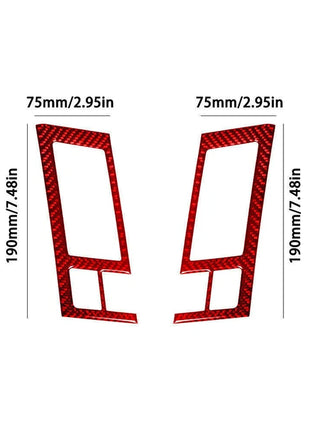 Red Carbon FiberCenter Air Vent Outlet Cover Trim For Lexus RX330 350 2004-2009
