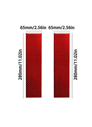 2Pcs Red Carbon Fiber Floor Console Storage Panel Cover Trim For LEXUS RX330 350
