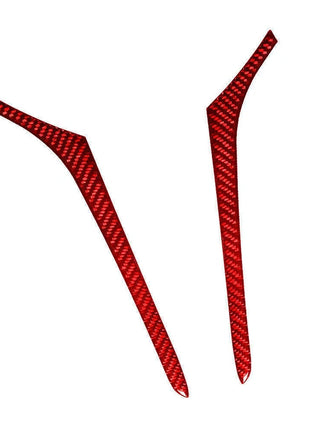 Red Carbon Fiber Shifter Console Side Cover Trim For Lexus RX330 RX350 2004-2009
