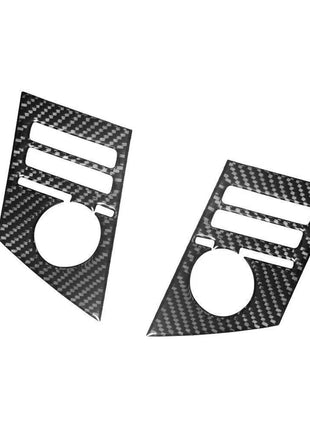 2Pcs Carbon Fiber Interior Audio Control Side Cover Trim For Lexus RX330 RX350