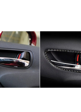 2Pcs Carbon Fiber Front Door Handle Cover Trim For Lexus IS250 300 350 2006-2012