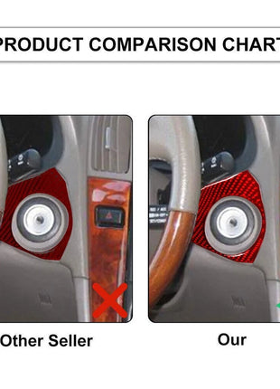Red Carbon Fiber Right Key Hole Of Steering Wheel Trim For Lexus RX300 1998-2003