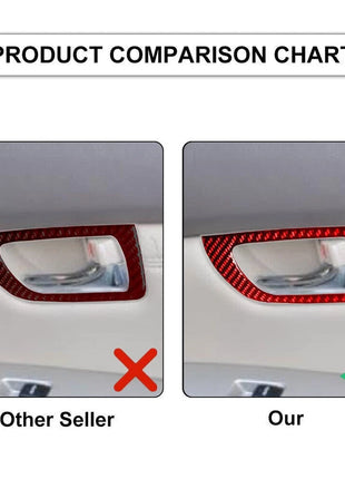 Red Carbon Fiber Rear Door Handle Trim For LEXUS RX330 2004-06 RX350 2006-2009
