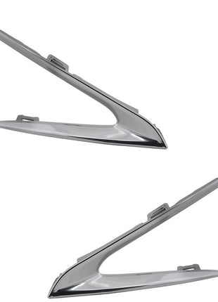 2P Black Steel Front Bumper Corner Spoiler Cover Trim For Lexus NX250 350h 22-23