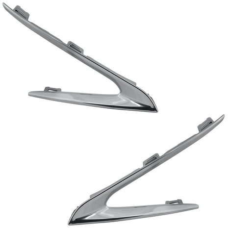 2P Black Steel Front Bumper Corner Spoiler Cover Trim For Lexus NX250 350h 22-23