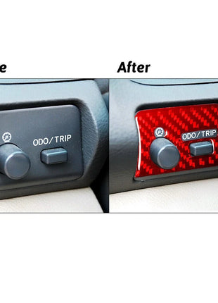 Red Carbon Fiber Interior Headlight Control Trim For Lexus RX330 350 2004-2009