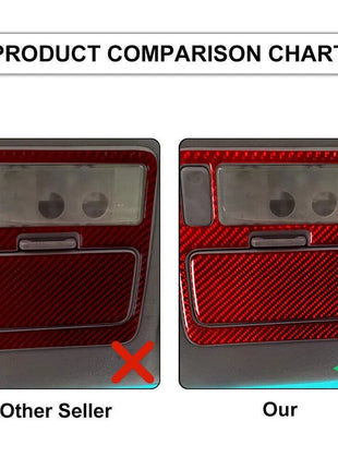 2x Red Carbon Fiber Interior Overhead Light Cover Trim For Lexus RX300 1998-2003