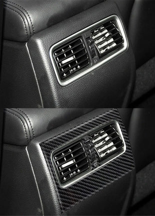 Carbon Fiber Rear Vent Outlet Panel Cover Trim For Nissan Altima 2013-2015