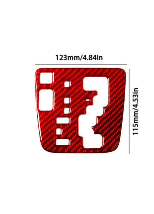 Red Carbon Fiber Gear Shift Cover Trim For LEXUS RX330 2004-2006 RX350 2006-2009