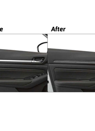 2x Carbon Fiber Front Door Panel Strips Cover Trim For Nissan Altima 2019-2022