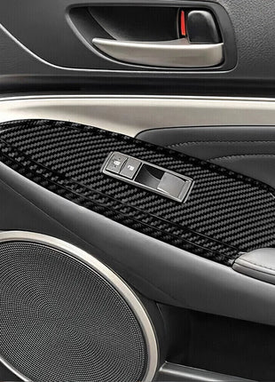 Carbon Fiber Door Window Control Cover Trim For Lexus RC300 350 200T 2015-2020